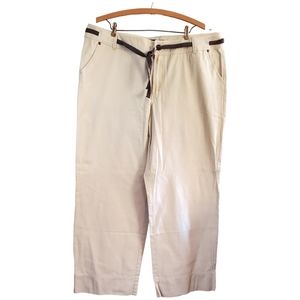 New Venezia Wide-Legged Khaki Pants Size 20 100%Cotton
